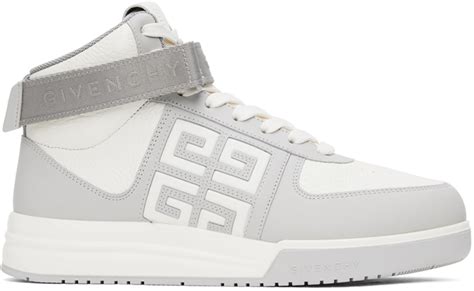 givenchy sneakers jaw low|Givenchy white and grey sneakers.